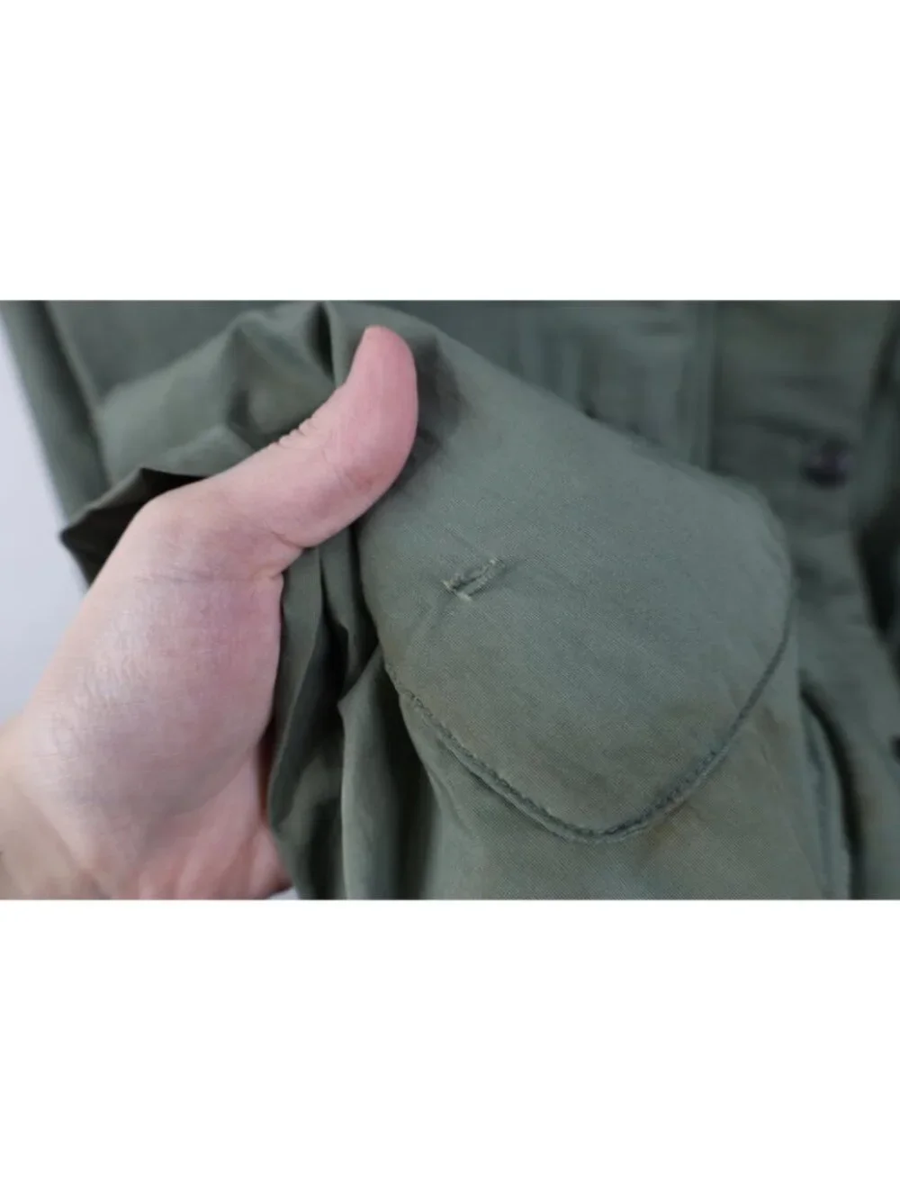 Vintage 90s Woolrich Mens Small Distressed Wool Lined Hooded Parka Jacket Rain - Picture 8 of 16